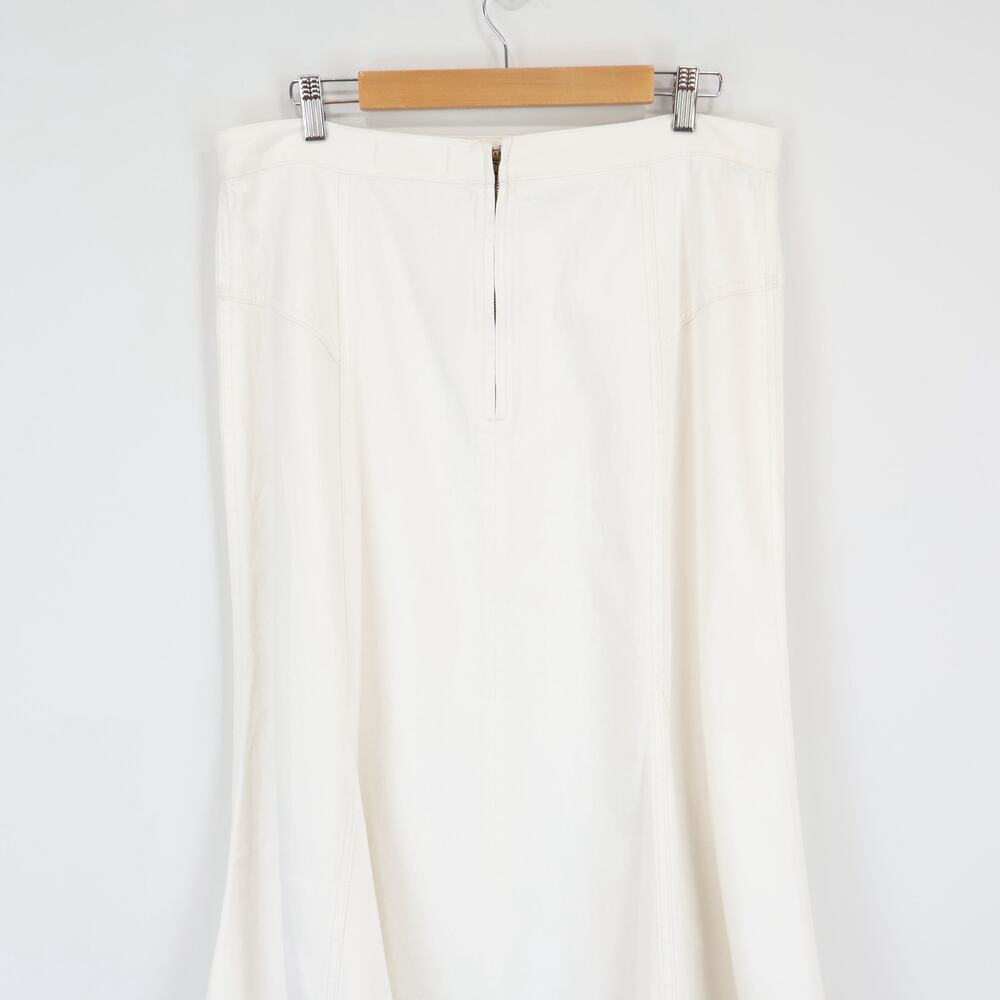 Madewell White Midi A-Line Skirt - Picture 6 of 9